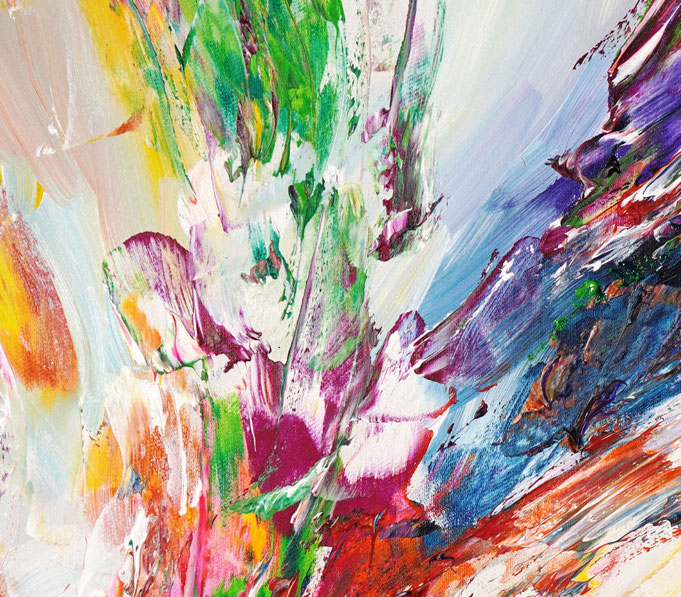 Detailfoto des abstrakten Gemäldes von Peter Nottrott