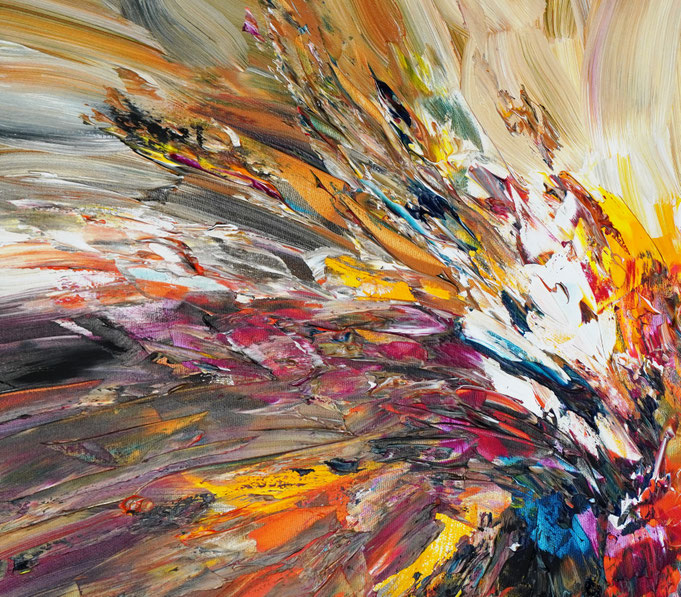 Detail des abstrakten, emotionalen Unikats