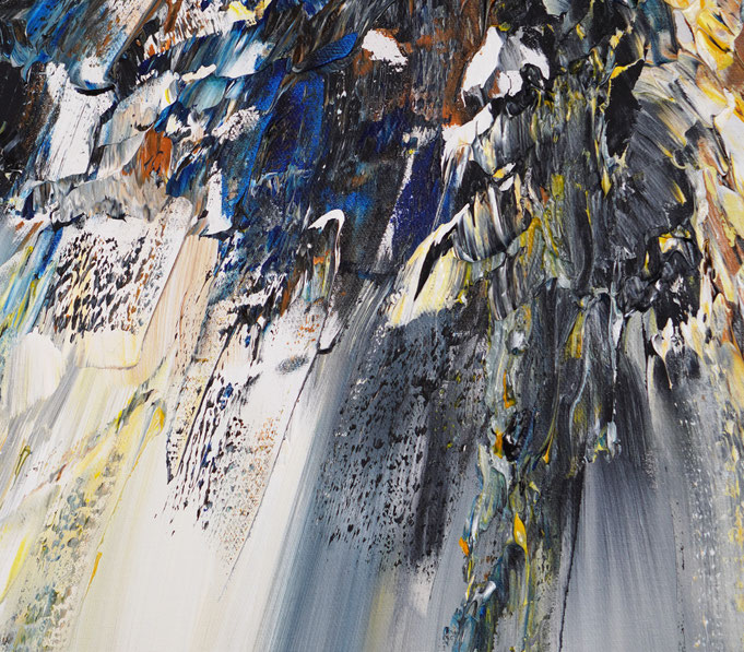 Detail des abstraktes Gemäldes des Kunstmalers Peter Nottrott