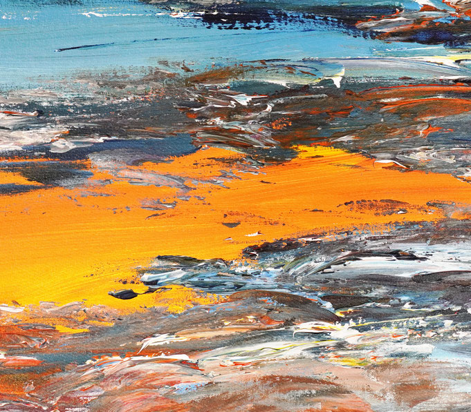 Detailfoto des Gemäldes "Romantic Seaside Sailing M 1", Acryl auf Leinwand