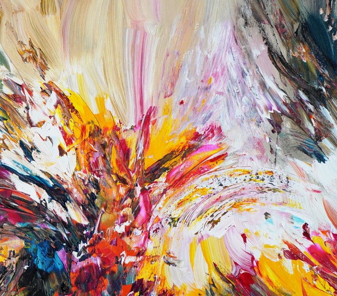 Detail des abstrakten, emotionalen Unikats