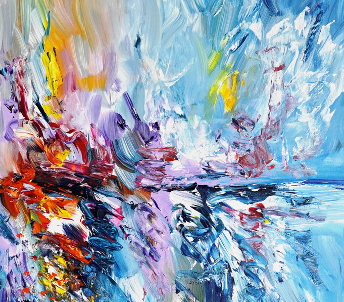 Detailfoto des Gemäldes Seaside Rendezvous M 7 vom Kunstmaler Peter Nottrott