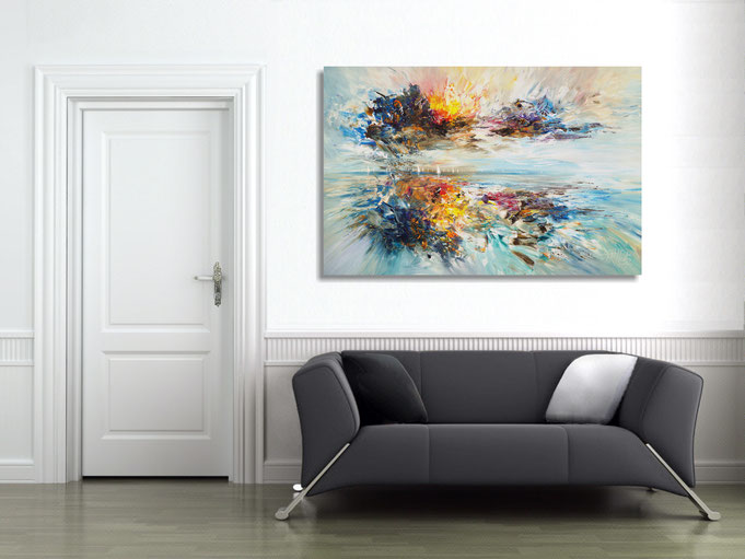 peter nottrott, Originalgemälde, acryl, blau,  maritim, Meer, Wasser, Wind, Wellen 