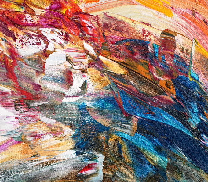 Detail des abstrakten, emotionalen Unikats