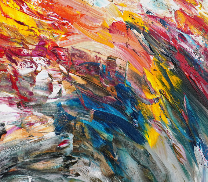 Detail des abstrakten, emotionalen Unikats