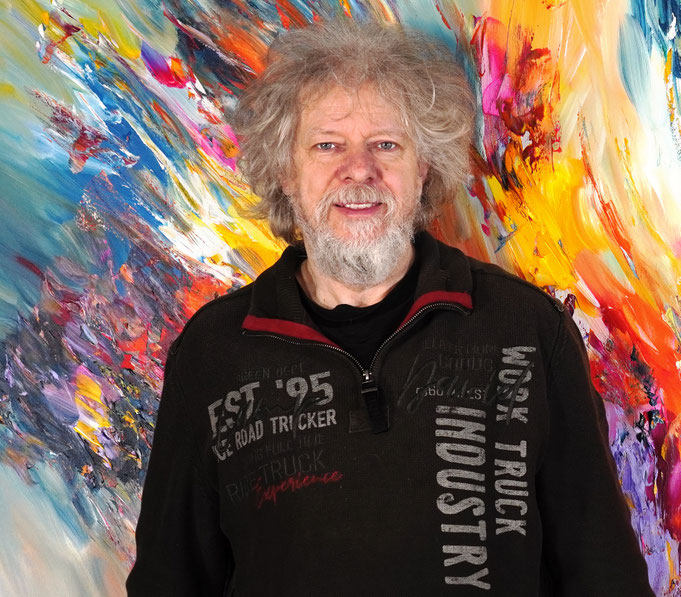 ... gerade fertig gemalt: Peter Nottrott mit Great Feelings L 1