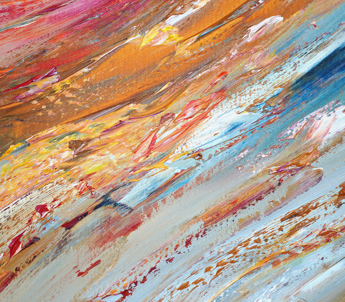 Detail aus dem abstrakten Gemälde des Kunstmalers Peter Nottrott