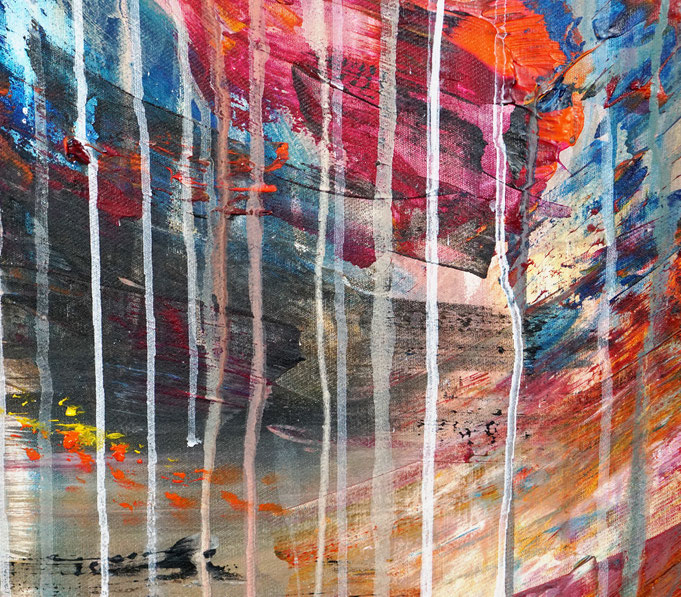 Detail aus dem abstrakten Gemälde des Kunstmalers Peter Nottrott