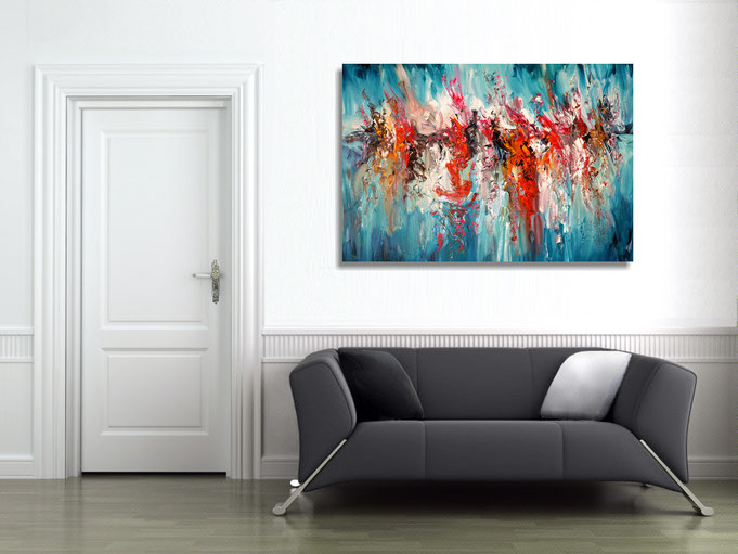 peter nottrott, Originalgemälde, acryl, blau,  maritim, Meer, Wasser, Wind, Wellen 