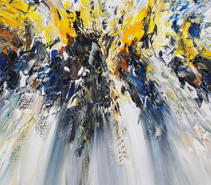 Detail des abstraktes Gemäldes des Kunstmalers Peter Nottrott