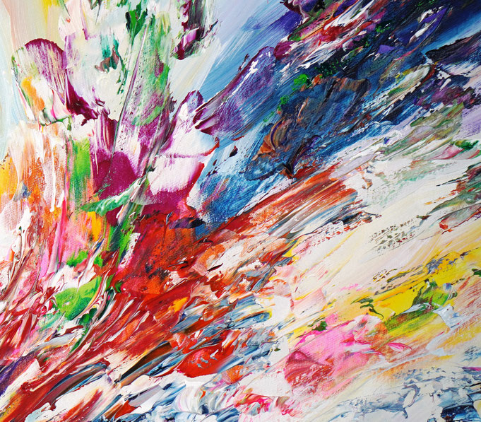 Detailfoto des abstrakten Gemäldes von Peter Nottrott