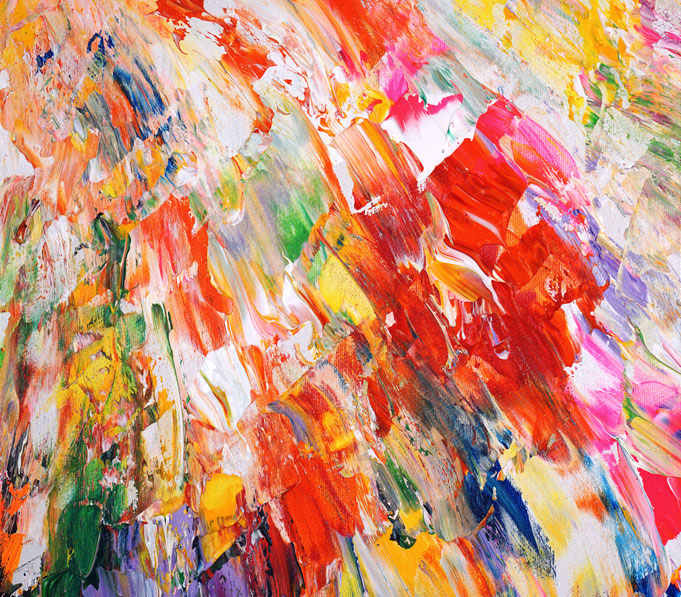 Detailfoto des abstrakten Gemäldes von Peter Nottrott