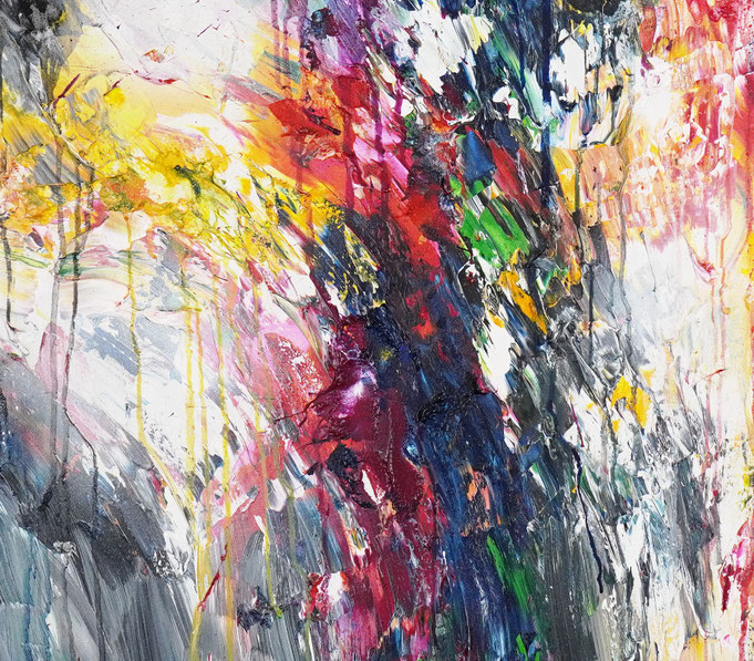 Detail des abstrakten, emotionalen Unikats