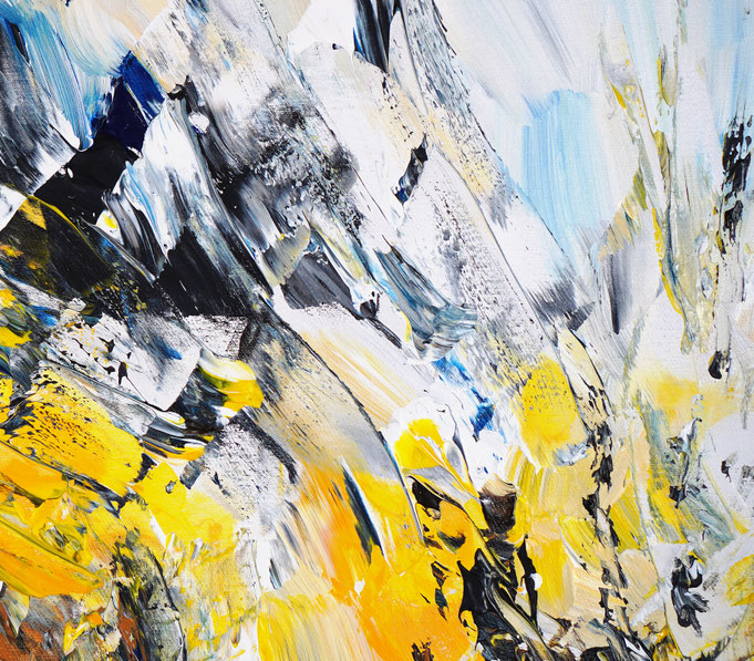 Detail des abstraktes Gemäldes des Kunstmalers Peter Nottrott