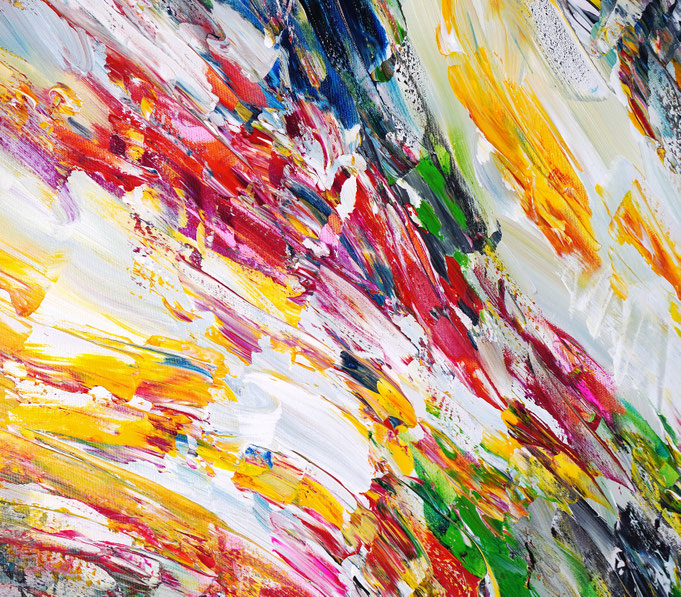 Detail aus dem abstrakten Gemälde des Kunstmalers Peter Nottrott