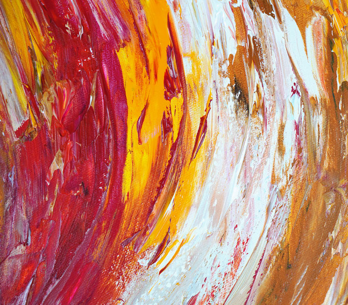 Detail aus dem abstrakten Gemälde des Kunstmalers Peter Nottrott