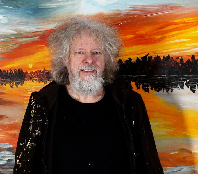 ... gerade fertig gemalt: Peter Nottrott mit Romantic Sundown XXL 1