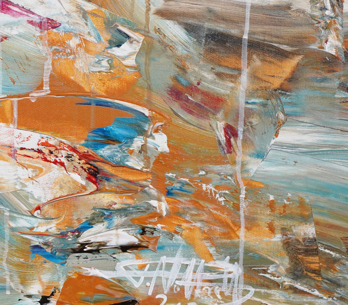 Detail des maritimen Segelbootgemäldes