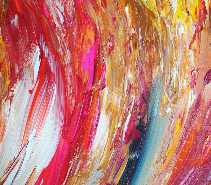 Detail aus dem abstrakten Gemälde des Kunstmalers Peter Nottrott