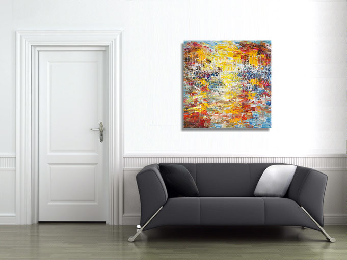 peter nottrott, Originalgemälde, acryl, blau,  maritim, Meer, Wasser, Wind, Wellen 