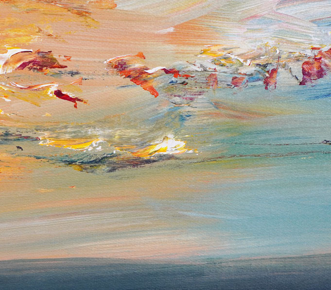 Detail des floralen Gemälde des Künstlers Peter Nottrott