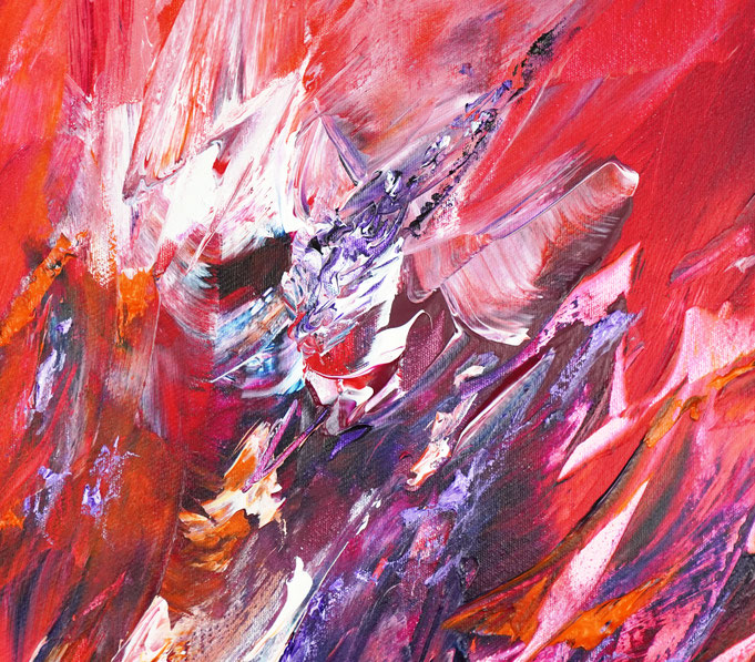 Detail des abstrakten, emotionalen Unikats