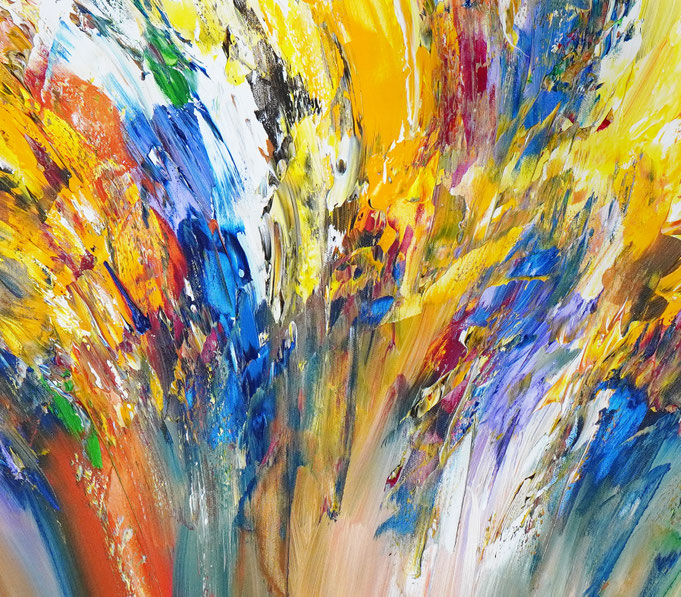Detail des abstrakten Kunstgemäldes von Peter Nottrott