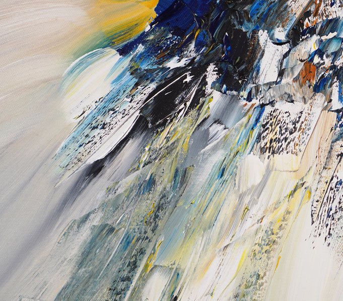 Detail des abstraktes Gemäldes des Kunstmalers Peter Nottrott
