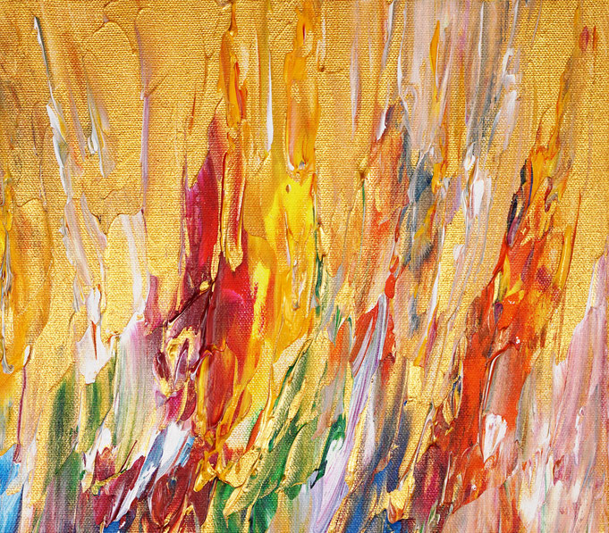 Detail des abstrakten Gemäldes des Kunstmalers Peter Nottrott