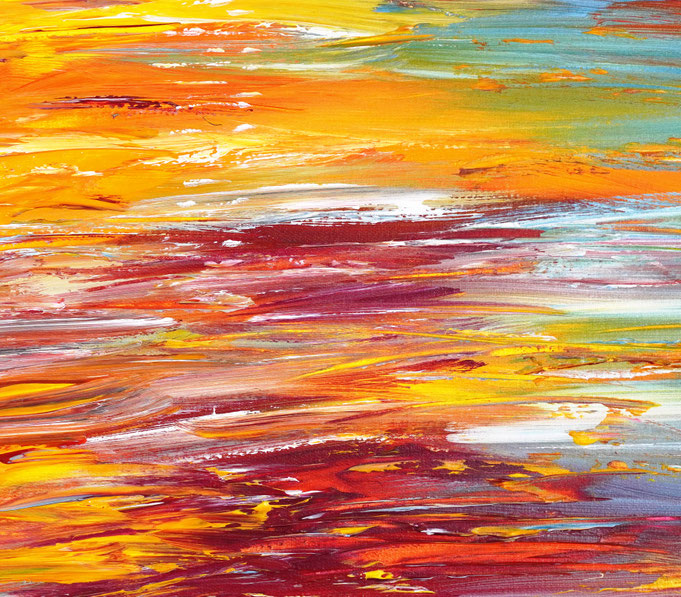 Detail des Sonnenuntergangsgemäldes