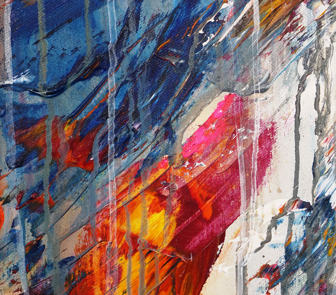 Detail aus dem abstrakten Gemälde des Kunstmalers Peter Nottrott