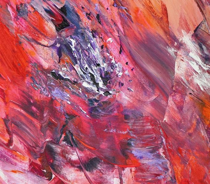 Detail des abstrakten, emotionalen Unikats