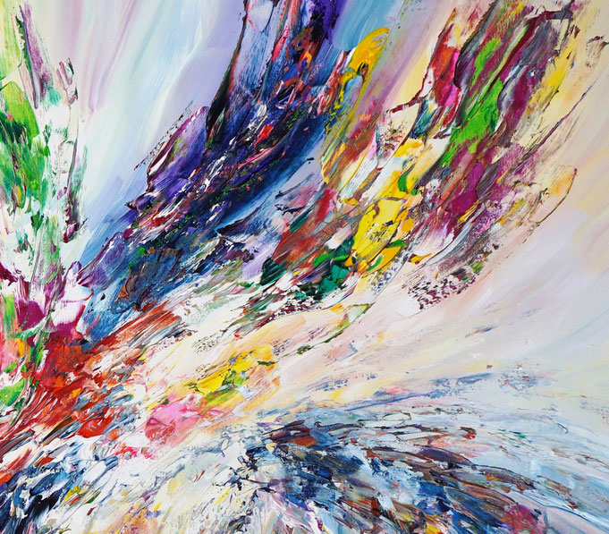 Detailfoto des abstrakten Gemäldes von Peter Nottrott