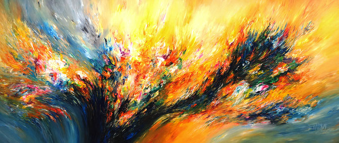 Riesiges Acrylbild auf Leinwand. Abstrakte, moderne Malerei.  Großformat