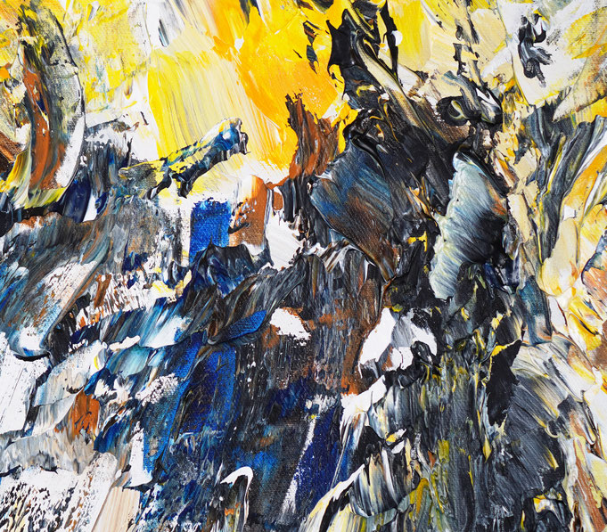 Detail des abstraktes Gemäldes des Kunstmalers Peter Nottrott