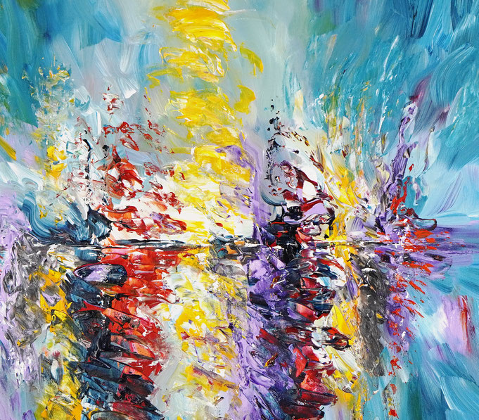Detailfoto des Gemäldes Seaside Rendezvous M 6 vom Kunstmaler Peter Nottrott