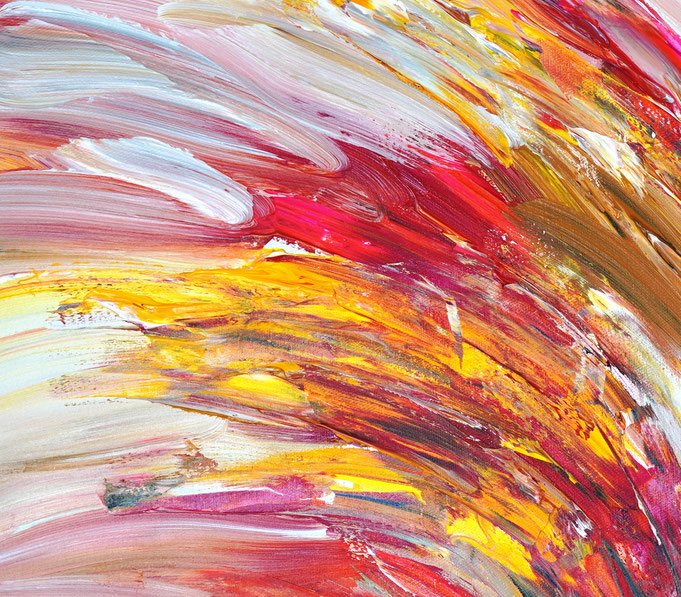 Detail aus dem abstrakten Gemälde des Kunstmalers Peter Nottrott