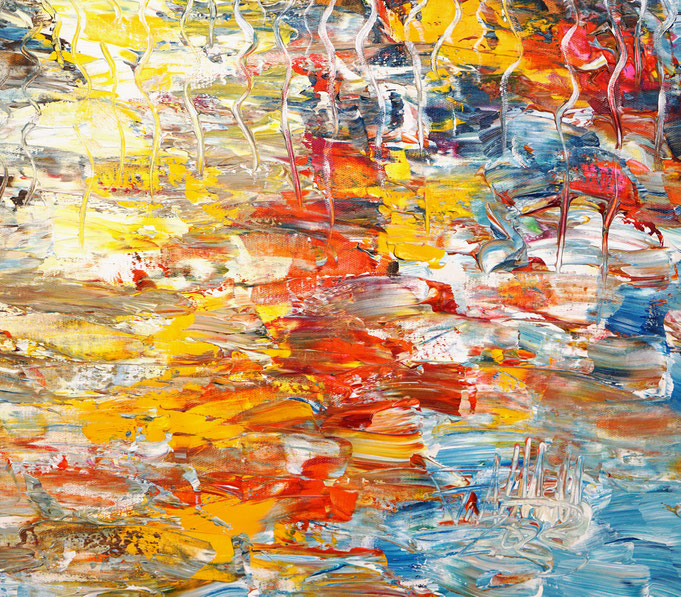 Detailfoto des Gemäldes "Romantic Seaside Sailing M 1", Acryl auf Leinwand
