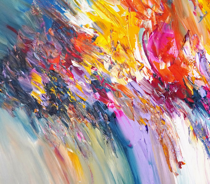 Detail des abstrakten, emotionalen Unikats