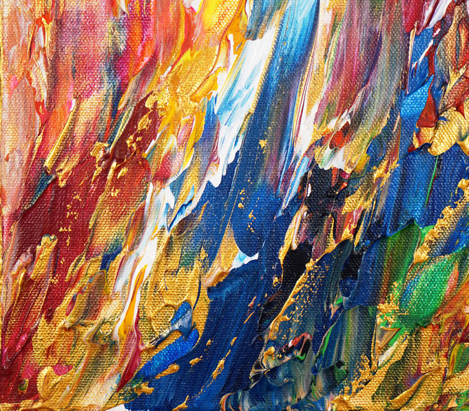 Detail des abstrakten Gemäldes des Kunstmalers Peter Nottrott