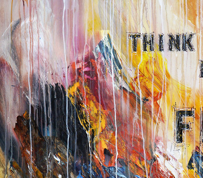 Detail aus dem abstrakten Gemälde des Kunstmalers Peter Nottrott