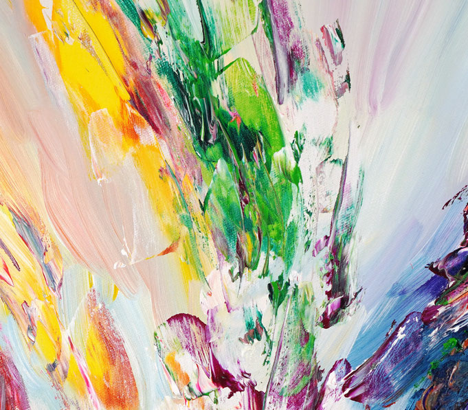 Detailfoto des abstrakten Gemäldes von Peter Nottrott
