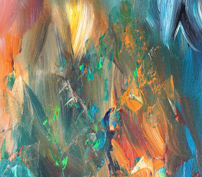 Detail des abstrakten Gemäldes