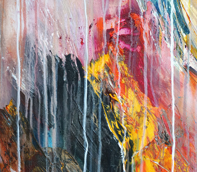 Detail aus dem abstrakten Gemälde des Kunstmalers Peter Nottrott