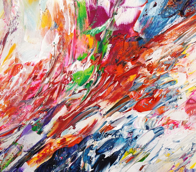 Detailfoto des abstrakten Gemäldes von Peter Nottrott