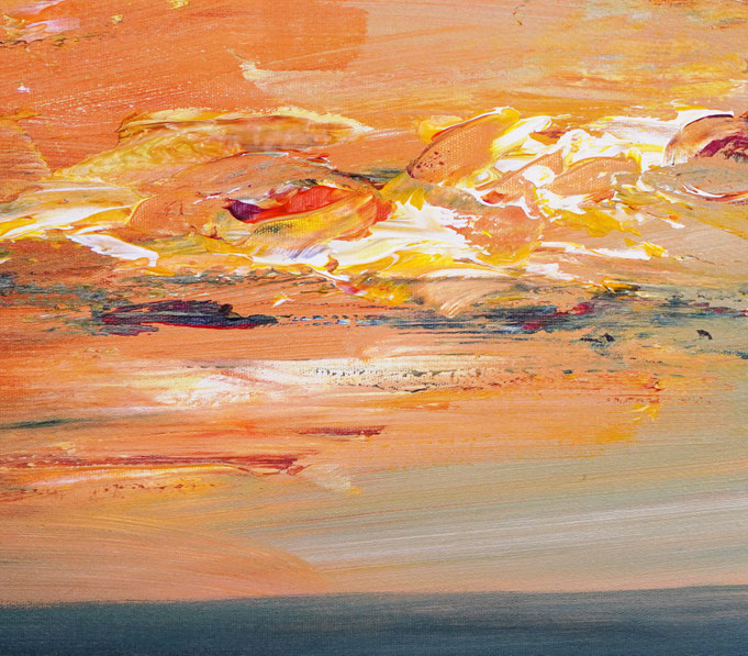 Detail des floralen Gemälde des Künstlers Peter Nottrott