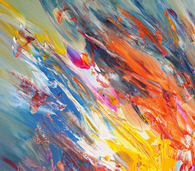 Detail des abstrakten, emotionalen Unikats