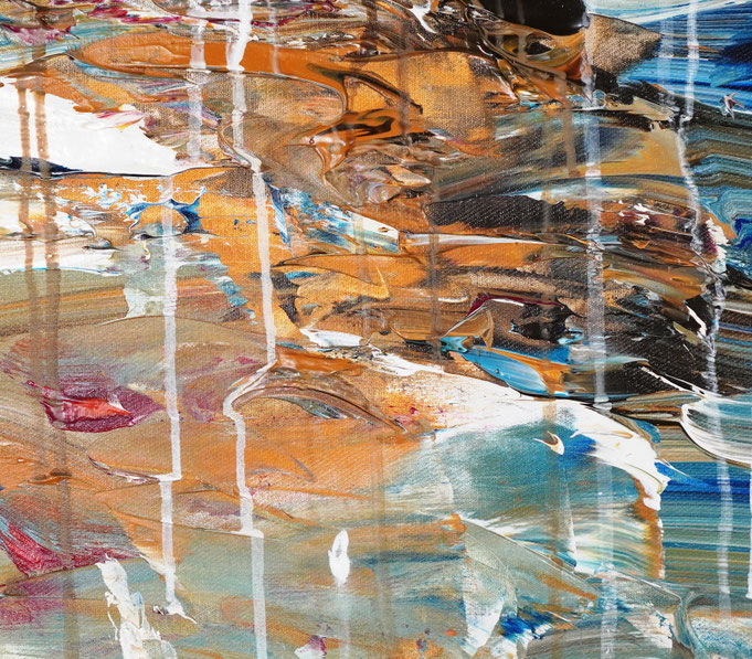 Detail des maritimen Segelbootgemäldes