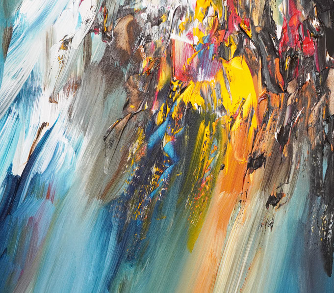 Detail des abstrakten Gemäldes