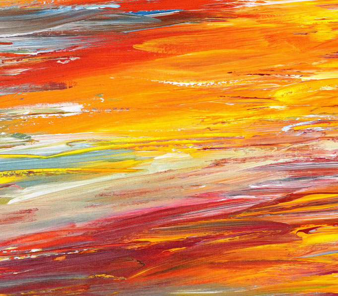 Detail des Sonnenuntergangsgemäldes